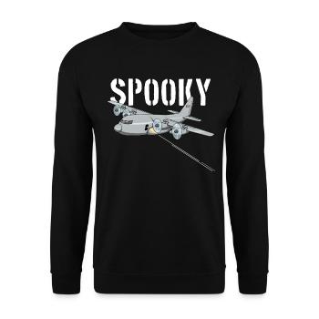 AC-130 Spooky Gunship Avion militaire Spooky - Sweat-shirt Unisexe - noir - Devant - Alina (178cm) & Michal (187cm)