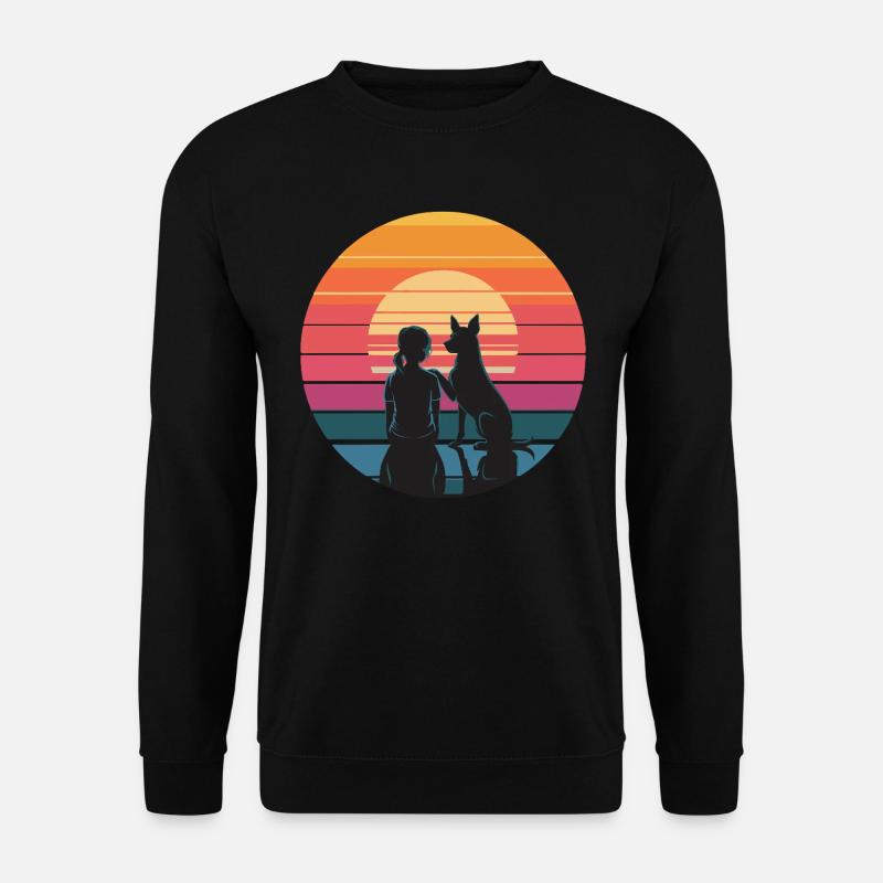 Beste Freunde – Sonnenuntergang & treue Begleitung - Unisex Pullover - Schwarz