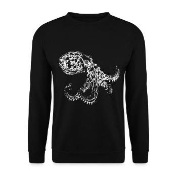Oktopus - Unisex Pullover - Schwarz - Vorne - Alina (178cm) & Michal (187cm)