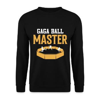Gaga Ball Master In The Pit - Unisex Sweatshirt - black - Front - Alina (178cm) & Michal (187cm)