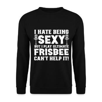 Disc Golf Player Frisbee Player - Sweat-shirt Unisexe - noir - Devant - Alina (178cm) & Michal (187cm)