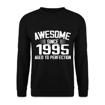 Vintage 1995 29th Anniversary Gift 1995 - Unisex Sweatshirt - black - Front - Alina (178cm) & Michal (187cm)
