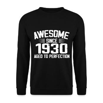 Vintage 1930's 94th Birthday Gift 1930's - Unisex Sweatshirt - black - Front - Alina (178cm) & Michal (187cm)
