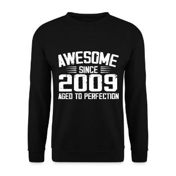 Vintage 2009 15th Anniversary Gift 2009 - Unisex Sweatshirt - black - Front - Alina (178cm) & Michal (187cm)