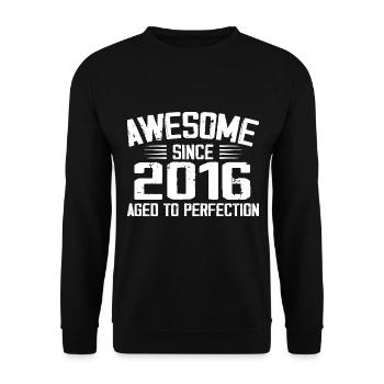 Vintage 2016 8th Anniversary Gift 2016 - Unisex Sweatshirt - black - Front - Alina (178cm) & Michal (187cm)