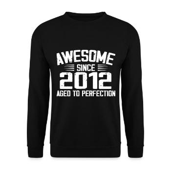 Vintage 2012 12th Anniversary Gift 2012 - Unisex Sweatshirt - black - Front - Alina (178cm) & Michal (187cm)