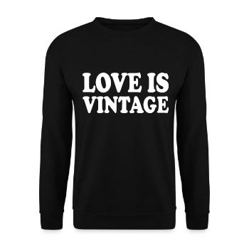 Love is vintage - Sweat-shirt Unisexe - noir - Devant - Alina (178cm) & Michal (187cm)