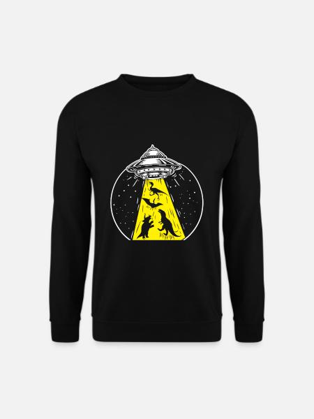 Ufo Dinosaurier - Unisex Pullover - Schwarz