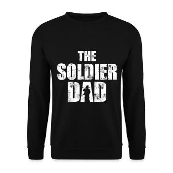 Soldiers. Father. Soldier. Armed forces. - Unisex Sweatshirt - black - Front - Alina (178cm) & Michal (187cm)
