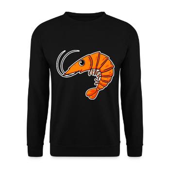 Shrimp Shrimp - Unisex Sweatshirt - black - Front - Alina (178cm) & Michal (187cm)