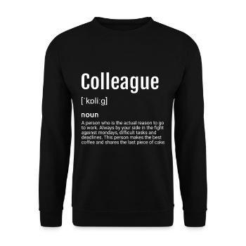 Colleague Definition - Unisex Sweatshirt - black - Front - Alina (178cm) & Michal (187cm)
