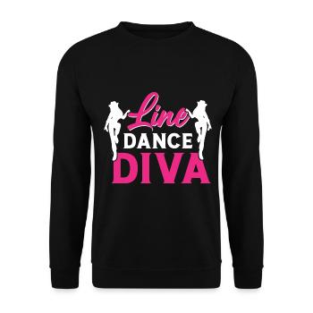 Line Dance Western Tänzer Line-DanceWestern - Unisex Pullover - Schwarz - Vorne - Alina (178cm) & Michal (187cm)