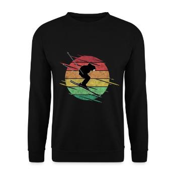 Skier - Unisex Sweatshirt - black - Front - Alina (178cm) & Michal (187cm)