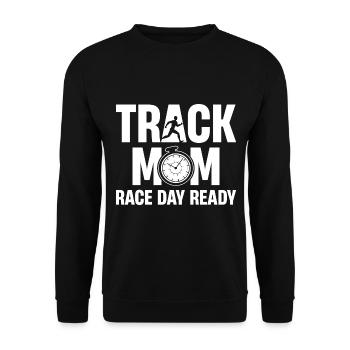 Machen Sie Sich Bereit, Ihren Athleten Mit Diesem - Unisex Pullover - Schwarz - Vorne - Alina (178cm) & Michal (187cm)