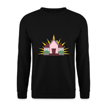 Haus - Unisex Pullover - Schwarz - Vorne - Alina (178cm) & Michal (187cm)