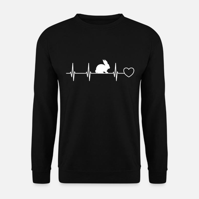 Rabbit Heartbeat - Unisex Sweatshirt - black