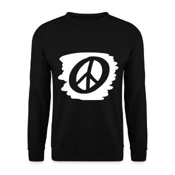Signe de la Paix Dessin de la Paix Croquis blanc - Sweat-shirt Unisexe - noir - Devant - Alina (178cm) & Michal (187cm)