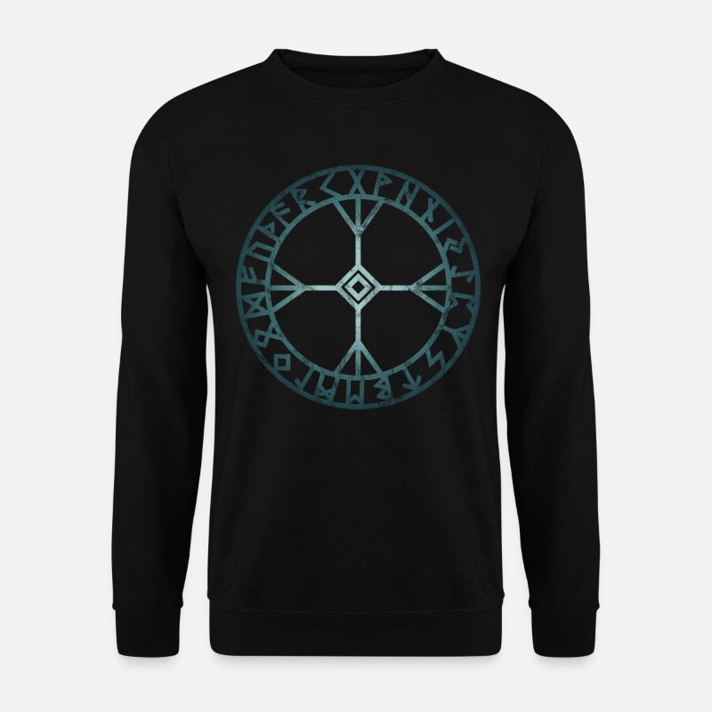Symbol Viking Rune Algiz Odin Thor Loki Asgard - Unisex Sweatshirt - black