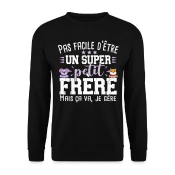 Petit Frère Koala Rox Cadeau Bébé Garçon Famille - Sweat-shirt Unisexe - noir - Devant - Alina (178cm) & Michal (187cm)