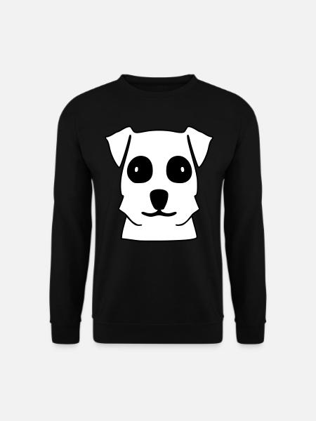 Dog Head Terrier Dog Motif - Unisex Sweatshirt - black