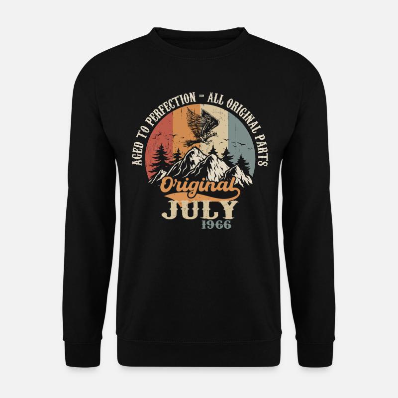 Juli 1966 Geburtstagsgeschenk Juli 1966 Original - Unisex Pullover - Schwarz