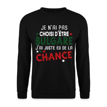 Bulgare Bulgarie Europe Cadeau Pays Humour - Sweat-shirt Unisexe - noir - Devant - Alina (178cm) & Michal (187cm)