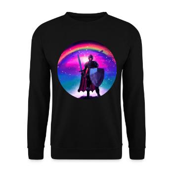 Pride Knight Dark - Colorful Fantasy - Unisex Pullover - Schwarz - Vorne - Alina (178cm) & Michal (187cm)