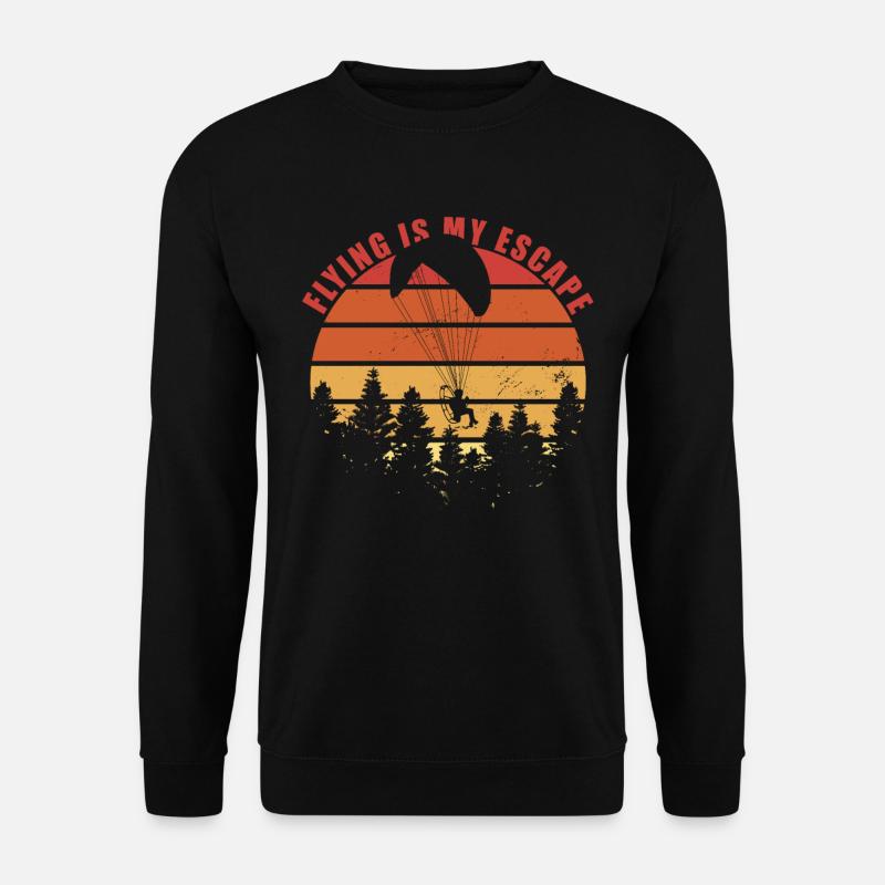 Voler est mon paramoteur d’évasion - Sweat-shirt Unisexe - noir