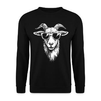 Goat Goat Sunglasses - Unisex Sweatshirt - black - Front - Alina (178cm) & Michal (187cm)