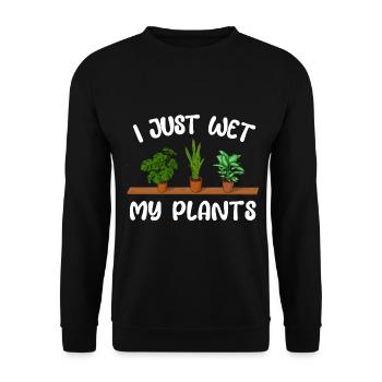 Parfois, je mouille mes plantes - Sweat-shirt Unisexe - noir - Devant - Alina (178cm) & Michal (187cm)
