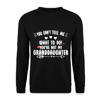 Du bist nicht meine Enkelin - Unisex Pullover - Schwarz - Vorne - Alina (178cm) & Michal (187cm)
