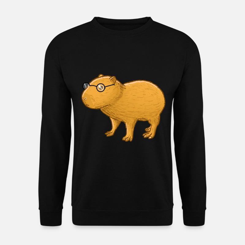 Nerd Capybara - Unisex Sweatshirt - black