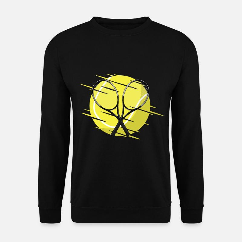 Tennisschläger und Tennisball - Unisex Pullover - Schwarz