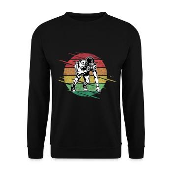 American football - Unisex Sweatshirt - black - Front - Alina (178cm) & Michal (187cm)