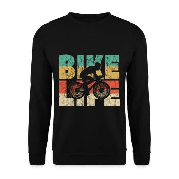 Bike Life - Unisex Sweatshirt - black - Front - Alina (178cm) & Michal (187cm)