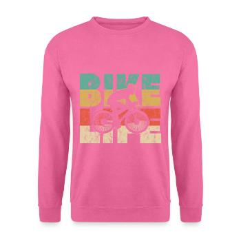 Bike Life - Sweat-shirt Unisexe - rose - Devant