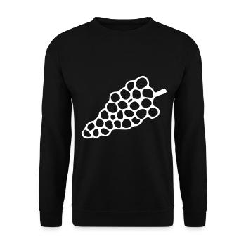 Raisins Emoji Fruit Sticker Sketch Blanc - Sweat-shirt Unisexe - noir - Devant - Alina (178cm) & Michal (187cm)