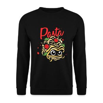 Pasta pasta meal - Unisex Sweatshirt - black - Front - Alina (178cm) & Michal (187cm)