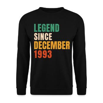 Legend Since December 1993 Geschenkidee Geburtstag - Unisex Pullover - Schwarz - Vorne - Alina (178cm) & Michal (187cm)