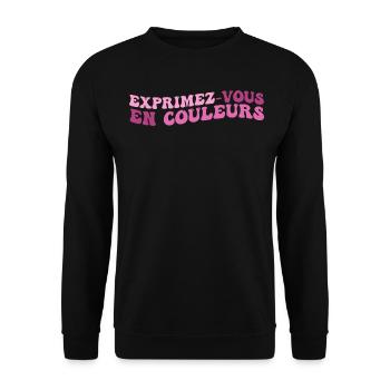 Exprimez-Vous En Couleurs - Sweat-shirt Unisexe - noir - Devant - Alina (178cm) & Michal (187cm)