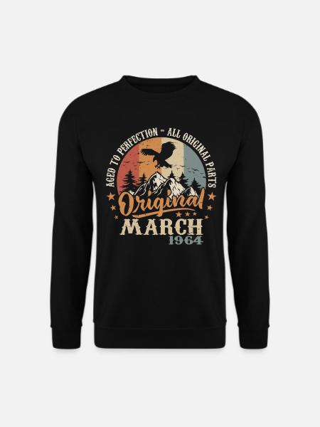 März 1964 Jubiläum 1964 Legenden März 1964 - Unisex Pullover - Schwarz