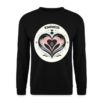 Herz der Güte Kunst - Unisex Pullover - Schwarz - Vorne - Alina (178cm) & Michal (187cm)