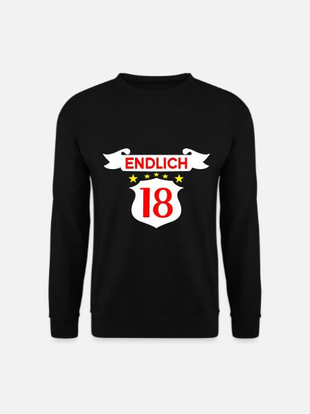 18. Geburtstag endlich 18 - Unisex Pullover - Schwarz