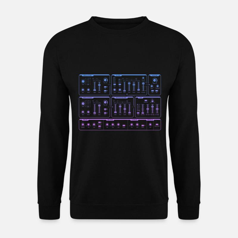 Synthétiseur | Gradient Synth - Sweat-shirt Unisexe - noir