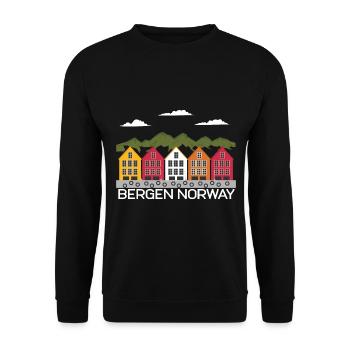 Bergen Norwary - Unisex Sweatshirt - black - Front - Alina (178cm) & Michal (187cm)