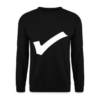 Hook Emoji Sketch Drawing White - Unisex Sweatshirt - black - Front - Alina (178cm) & Michal (187cm)