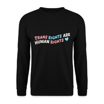 Trans Rights Are Human Rights - Unisex Sweatshirt - black - Front - Alina (178cm) & Michal (187cm)