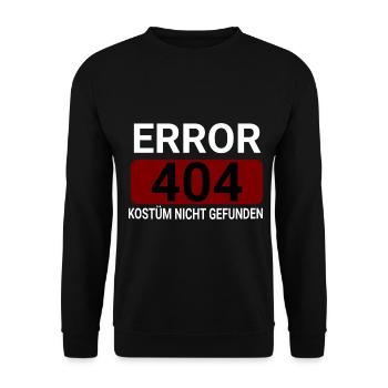 error 404 kostüm nicht gefunden - Unisex Pullover - Schwarz - Vorne - Alina (178cm) & Michal (187cm)