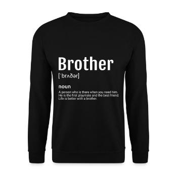 Brother Definition - Unisex Sweatshirt - black - Front - Alina (178cm) & Michal (187cm)