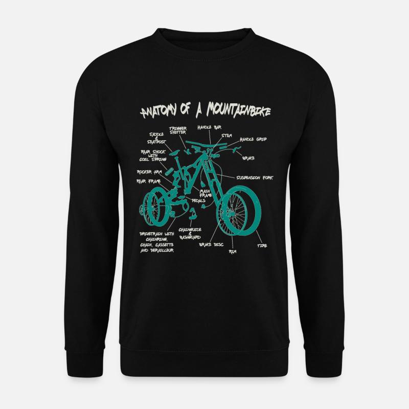 Anatomie d'un VTT VTT - Sweat-shirt Unisexe - noir